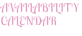 AVAILABILITY CALENDAR
